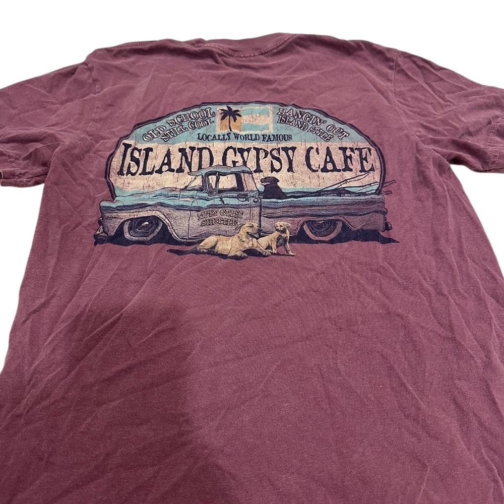 Comfort Colors Unisex Island Gypsy Cafe Maroon Small - Picture 3 of 8